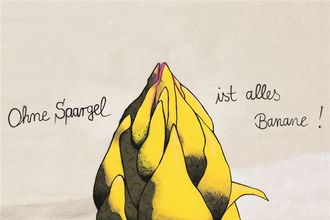 Spargel an der Wand | © Stadt Schwetzingen