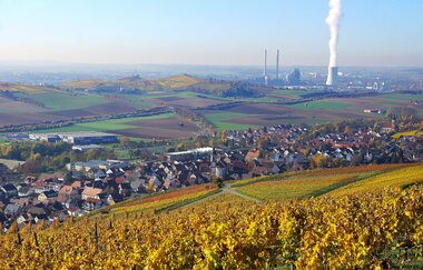 Blick auf den Weinsüden Weinort Erlenbach | HeilbronnerLand | © Tourismus im Weinsberger Tal
