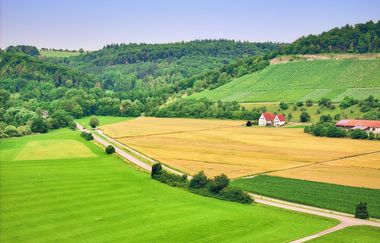 Wein- und Ackerlandschaft bei Dörzbach im Jagsttal | © Touristikgemeinschaft Hohenlohe e. V.  | Andi Schmid