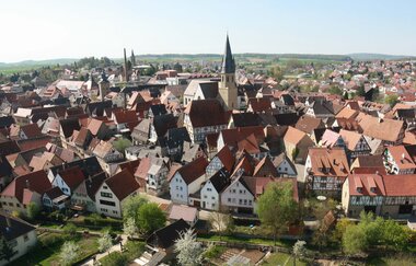 Blick auf die historische Altstadt | Fachwerkstadt Eppingen | HeilbronnerLand | © Große Kreisstadt Eppingen
