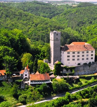 Blick auf die Burg Guttenberg | © Gemeinde Haßmersheim