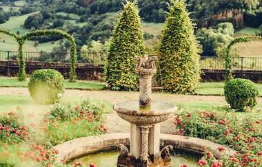 Springbrunnen im Schlossgarten von Schloss Langenburg | © Arbeitsgemeinschaft Kocher-Jagst-Radweg