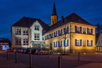Rathaus Meckesheim bei Nacht