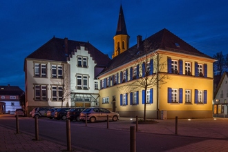 Rathaus Meckesheim bei Nacht