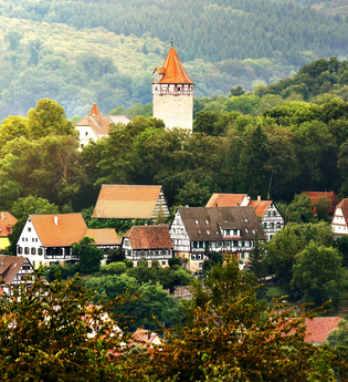 Blick auf Möckmühl | HeilbronnerLand | © Arbeitsgemeinschaft Kocher-Jagst-Radweg / Andi Schmid