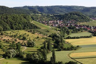 Weinlandschaft Obersulm mit Blick in die Löwensteiner Berge | HeilbronnerLand | © Tourismus im Weinsberger Tal