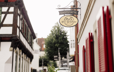 Altes Bräuhaus in Gaildorf: Eingangsschild | © Hohenlohe Schwäbisch Hall