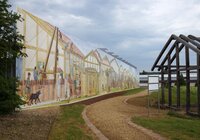 Panoramawand in der Freilichtanlage "Römisches Güglingen" | HeilbronnerLand | © Stadt Güglingen/Römermuseum