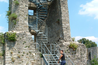 Aussichtsturm auf der Schlossruine Forchtenberg | © Touristikgemeinschaft Hohenlohe, Künzelsau / Marion Schlund