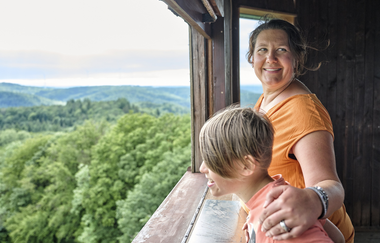 Aussicht vom Steinknickle -Turm | Wüstenrot-Neuhütten  | Naturpark Schwäbisch-Fränkischer Wald | HeilbronnerLand | © Touristikgemeinschaft HeilbronnerLand
