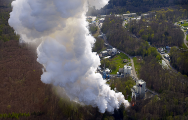 Test Ariane-Raketenantrieb | DLR Lampoldshausen | HeilbronnerLand | © Deutsches Luft- und Raumfahrtzentrum (DLR)