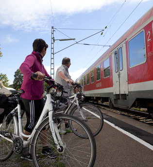 Fahrradmitnahme in den Zügen | HeilbronnerLand | © Touristikgemeinschaft HeilbronnerLand e. V.