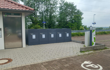 E--Bike Fahrradboxen am Bahnhof | Bad Wimpfen | HeilbronnerLand | © Ellen Kern | Stadt Bad Wimpfen