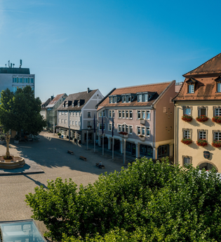 Blick auf Marktplatz | Neckarsulm | HeilbronnerLand | © Daniel Nasse | Stadt Neckarsulm