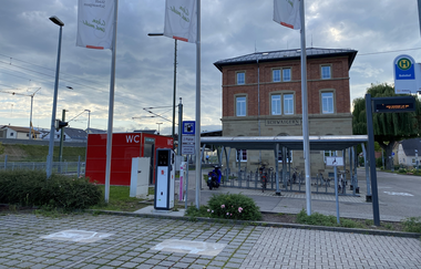 E-Bike Ladestation | Schwaigern Bahnhof | HeilbronnerLand | © Stadt Schwaigern