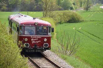 Krebsbachtalbahn - Ausflugsverkehr mit historischem Triebwagen | © Förderverein Krebsbachtalbahn e.V.