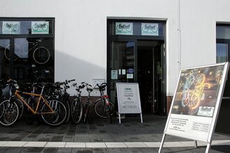 Bike im Bahnhof Weinheim | © TI Weinheim