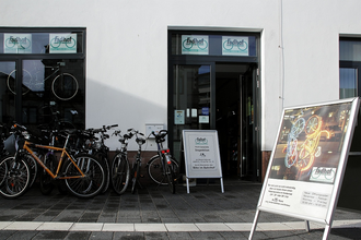 Bike im Bahnhof Weinheim | © TI Weinheim