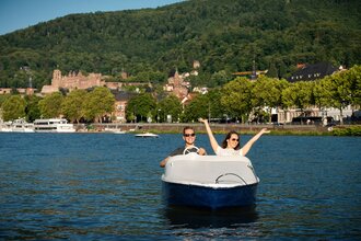 Tretbootfahren mit dem Altstadtpanorama | © Heidelberg Marketing GmbH /  Tobias Schwerdt