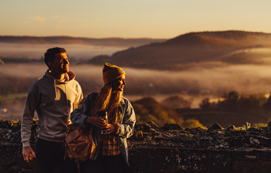 Burgruine Weibertreu | Aussicht Weinsberger Tal & Naturpark Schwäbisch-Fränkischer Wald | HeilbronnerLand | © Touristikgemeinschaft HeilbronnerLand