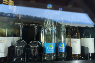 Wasser und Weingläser