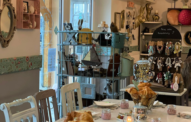 Gedeckter Tisch im Café Polly