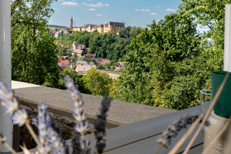 Haus Jagstblick  - Café Schlossblick - Blick aufs Schloss