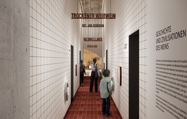 Modellbild der geplanten Ausstellung in der Deutschen Weinwelt | Brackenheim | © Deutsche Weinwelt