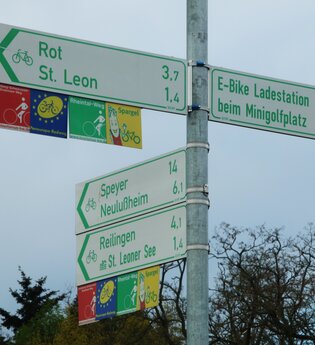 E-Tankstelle für E-Fahrräder und Autos Minigolfanlage St. Leon-Rot | © Landratsamt Rhein-Neckar-Kreis