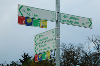 E-Tankstelle für E-Fahrräder und Autos Minigolfanlage St. Leon-Rot | © Landratsamt Rhein-Neckar-Kreis