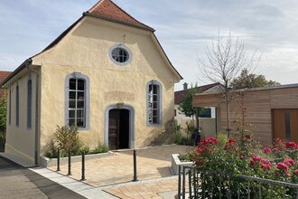 Ehemalige Synagoge Heinsheim mit Blick auf die Giebelseite | © Manfred Schädler