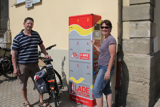 E-Bike-Ladestation am Marktplatz | Eppingen | HeilbronnerLand | © Große Kreisstadt Eppingen
