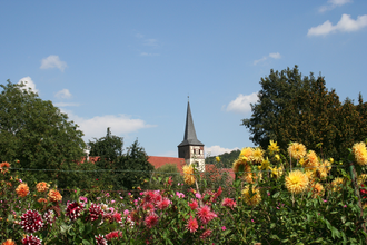 Rund um den Schlosspark blühen Blüumen | © Touristikgemeinschaft Hohenlohe e. V. | Marion Schlund