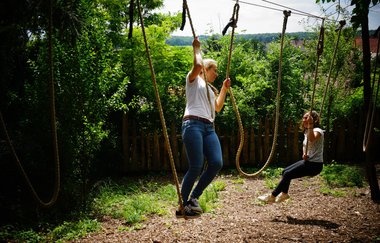 Niederseilgarten im Erlebnisgarten Adelshofen | Eppingen | HeilbronnerLand | © Erlebnisgarten Adelshofen