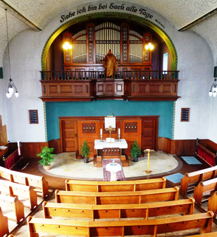 Evangelische Kirche Strümpfelbrunn von Innen | © Tourist-Information in der Katzenbuckel-Therme