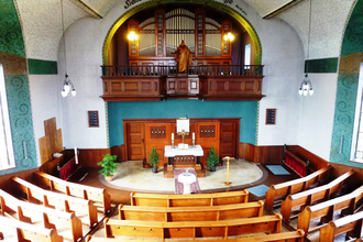 Evangelische Kirche Strümpfelbrunn von Innen | © Tourist-Information in der Katzenbuckel-Therme
