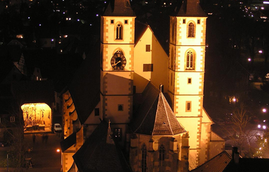 Evangelische Stadtkirche bei Nacht | © Tourist-Information Bad Wimpfen