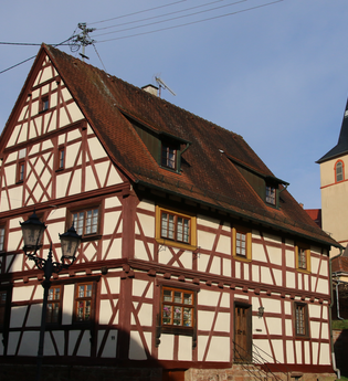 Fachwerkhäuser im Ortskern Spechbach | © Landratsamt Rhein-Neckar-Kreis