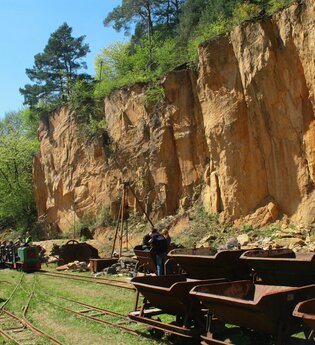 Feldbahn im Steinbruch Leferenz, Dossenheim