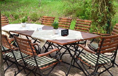Flair Park-Hotel Ilshofen: Biergarten | © Hohenlohe Schwäbisch Hall