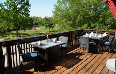 Flair Park-Hotel Ilshofen: Terrasse | © Hohenlohe Schwäbisch Hall