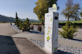 E-Bike-Ladestation am Freibad Neudenau | direkt am Kocher-Jagst-Radweg | HeilbronnerLan | © Touristikgemeinschaft HeilbronnerLand