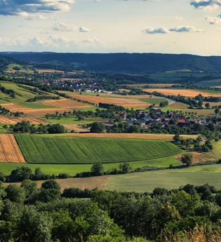 Panoramablick vom Einkorn bei Schwäbisch Hall | © Hohenlohe + Schwäbisch Hall Tourismus e. V.