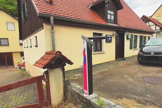 RadSERVICE-Punkt Am Dorfgemeinschaftshaus Cröffelbach | © Hohenlohe + Schwäbisch Hall Tourismus e. V.