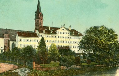 Historische Ansicht des Pücklerschen Schlosses in Gaildorf, 1911. | © Stadtarchiv Gaildorf