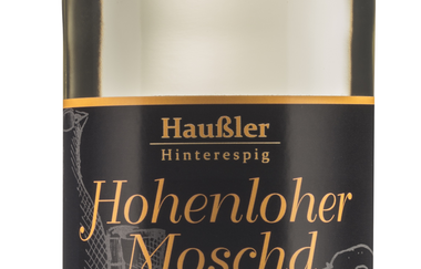 Eine Flasche mit einem Etikett Hohenloher Moschd | © Touristikgemeinschaft Hohenlohe e. V. | Haußler Hinterespig