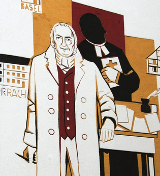 Heinz Friedrich: Wandmalerei Johann Peter Hebel