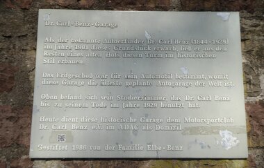 Historische Autogarage, Dr. Carl-Benz-Garage, Ladenburg | © Landratsamt Rhein-Neckar-Kreis