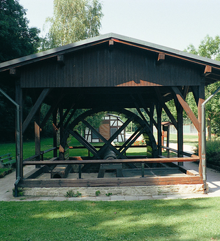 Historisches Tretrad Soleförderung | © BTB Bad Rappenau