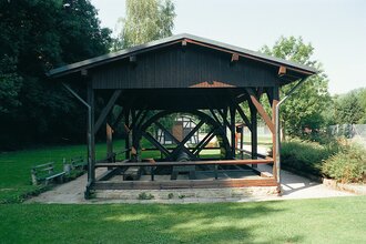 Historisches Tretrad Soleförderung | © BTB Bad Rappenau